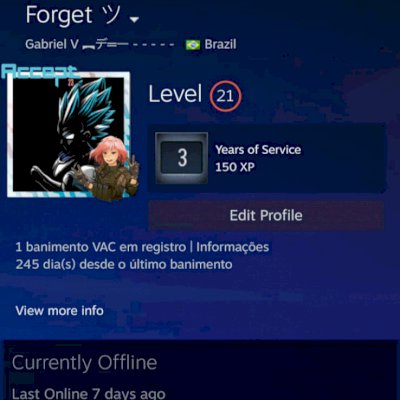 Vendo conta steam nvl 21