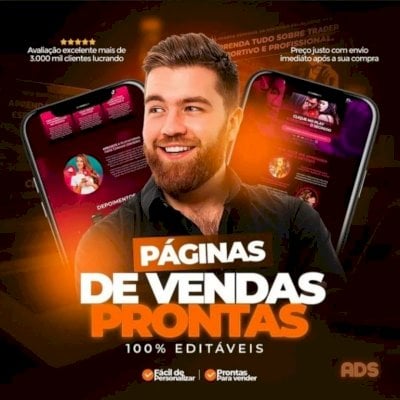 PÁGINAS DE VENDAS PRONTAS E EDITÁVEIS – Comece a Vender Hoje! 🔥