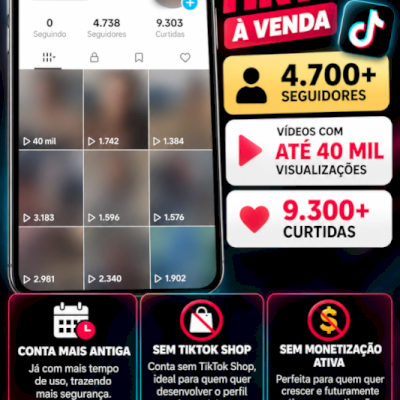 Conta TikTok  4k+ Seguidores | Prontas para Crescer