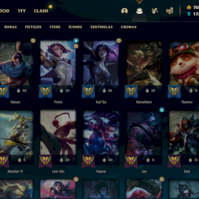 CONTA DO LOL COM MAIS DE 550 SKINS E TODOS OS CHAMPS