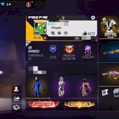 CONTA FREE FIRE RARA, PRA SAIR AGORA