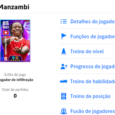 Contas efootball com Manzambi 105