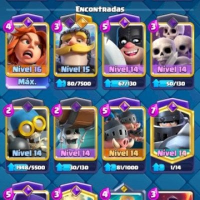 Conta Clash Royale 10.500 Troféus – 18 Evoluções + 4 Heróis/Tropas de Torre
