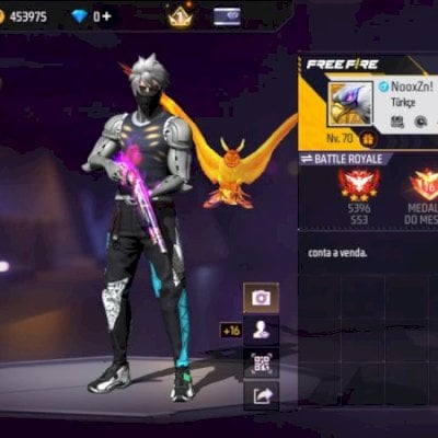 Conta Free Fire nível 70 + Angelical azul 🔵