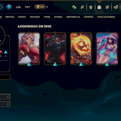Unranked com 35 Champs e 4 Skins