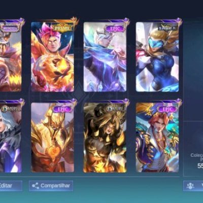 🔥 CONTA MOBILE LEGENDS | 151 SKINS | 93 HERÓIS | EMBLEMAS UPADOS | 280 💎