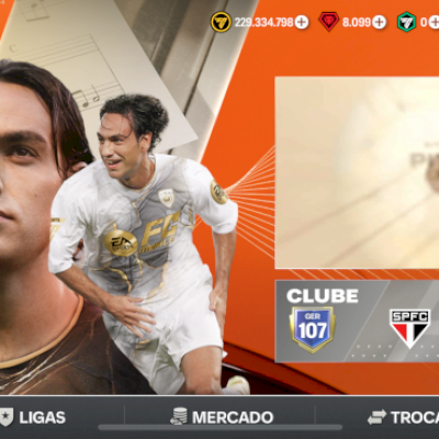 Conta efootball com Rivaldo 108, foden 106, mbappe 106, mais 8000 gemas