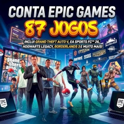 Conta Epic Games com 87 Jogos (GTA V, EA FC 26) e muito mais, entrega imediata