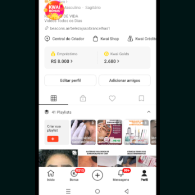 Vendo essa conta kwai 331 mil seguidores orgânico 3 milhões curtida