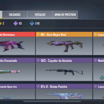 Conta experiente com 1 arma mítica e lendarias