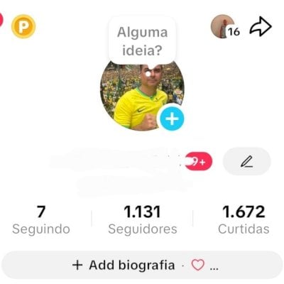 Conta tiktok 1.1k de Seguidores