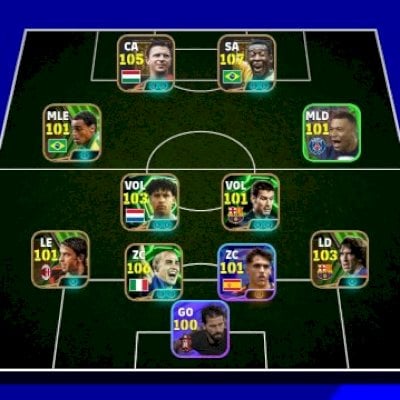 Conta Efootball 3185 Over, Pelé 107, Puskas 105, De Bruyne 105, Cannavaro 106