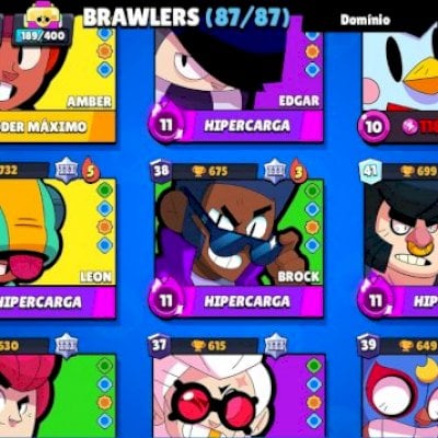 Conta Brawl star com todos os personagens e 42.000 troféus várias skins