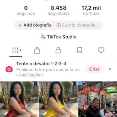 CONTA DO TIKTOK COM SHOP ATIVO +8,4K SEGUIDORES +17,2K CURTIDA(ENGAJAMENTO REAL)