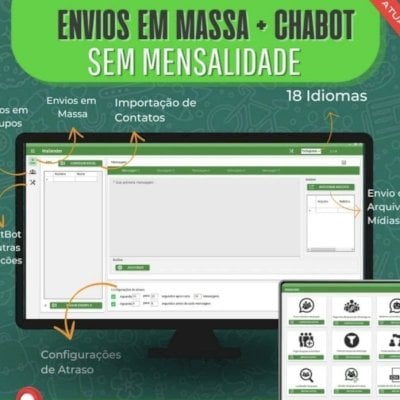 Wasender + Gerador De Licenças - Versão 3.7.0 - 2025 - Softwares e Licenças