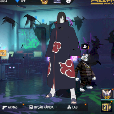 CONTA FREE FIRE LEVEL 60, FULL GEMADA, skins atuais parceria naturo