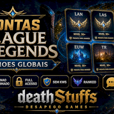 CONTAS LEAGUE OF LEGENDS (GLOBAIS) EU/NA/LAS/LAN & MAIS - EMAIL NÃO CONFIRMADO