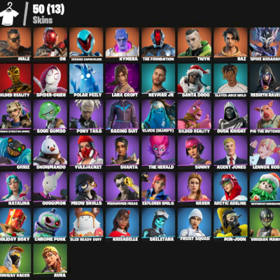 CONTA COM LARA CROFT, SKNS DA MARVEL, NEYMAR, RAVENA E MUITAS SKINS ANTIGAS
