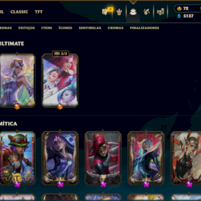 CONTA LEAGUE OF LEGENDS| OURO IV | TODOS PERSONAGENS | 253 SKINS |