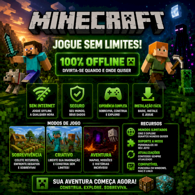 Minecraft Java+bedrock Original(full Acesso Permanente)entrega Automatica