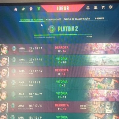 Conta plat 2 com skin vandal