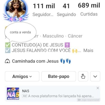 VENDO ESTÁ CONTA KWAI COM 111K SEGUIDORES ORGÂNICOS