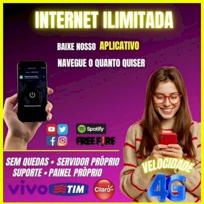 INTERNET ILIMITADA PACOTE VIP TODAS AS OPERADORAS VIVO TIM E CLARO
