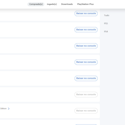 Conta PSN 30 jogos Comprados e 100 na PsPlus