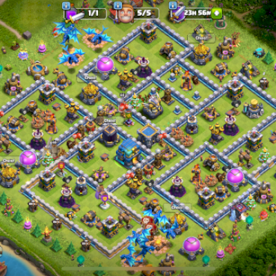 CV 12 Full rara + 2 paisagens + 1.5k gemas + 2.1k troféu + skins heróis