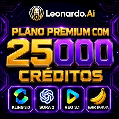 LEONARDO AI 25000 CRÉDITOS | CONTA PRIVADA | KLING 3.0 | SORA 2 | VEO 3.1 | 30D