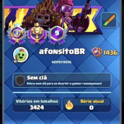 Conta clash de 9 anos