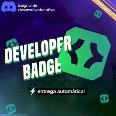 Insígnia De Desenvolvedor | Developer Badge Discord!