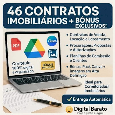 📄46 Modelos de Contratos + Bônus Imobiliários INCRÍVEIS no Drive!🚀