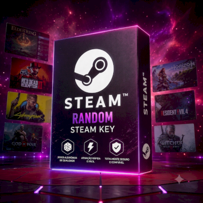 Random Key Steam | Sem Jogos Grátis / Sem DLCs | Ativação Global | R$ 5