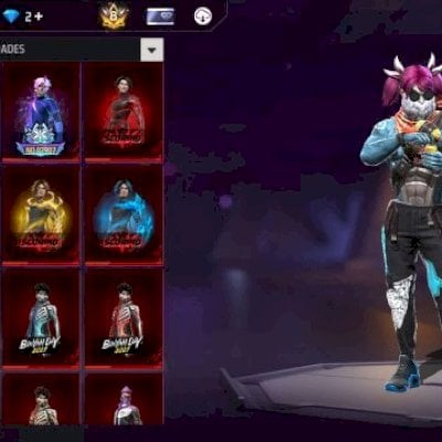 Conta de freefire gemada e antiga