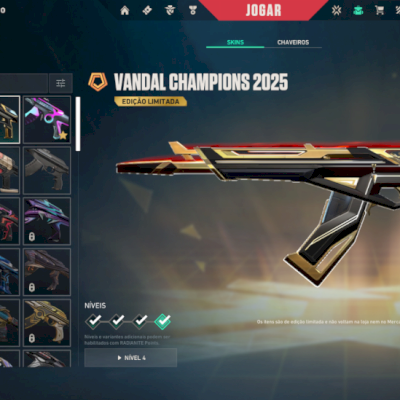 Conta Valorant VANDAL + FACA champions 2025 + skins