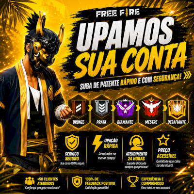 🔥 UPAMOS SUA CONTA DE FREE FIRE | Rank BR e CS