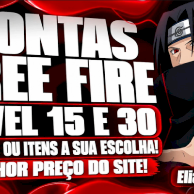 Entrega Rápida | Contas Ff Lv 15/30 | Naruto | Sasuke | Punho | Ump Atributada