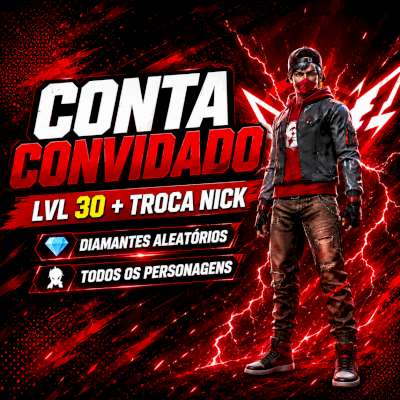 CONTA FREE FIRE LEVEL 30 + TROCA NICK (MAIS VENDIDO)