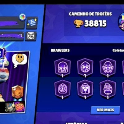 Conta de Braw stars com quase 39k troféus e várias skin raras e 22 prestígios