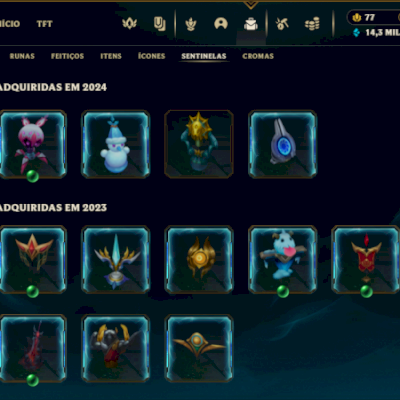 CONTA DO LOL PLATINA IV COM MAIS DE 350 SKINS E TODOS CHAMPS