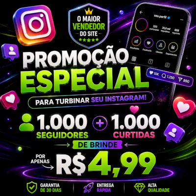 👑 1K SEGUIDORES + 1K CURTIDAS POR R$4,99 NO INSTAGRAM | ✨️ MELHOR COMBO DO SITE