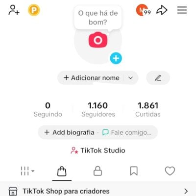 CONTA TIK TOK 1,1K DE SEG E 1,8K DE CURT (SHOP ATIVO) (CONTAS TIK TOK SHOP)