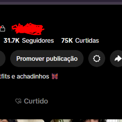 Conta tiktok monetizada mais de 30k