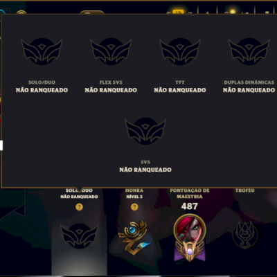 Unranked com TODOS os Champs e 101 Skins ( ADC / MID )