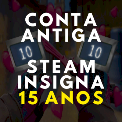 CONTA STEAM ANTIGA - 15 ANOS - INSIGNA