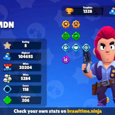 Conta endgame Brawl Star Maximizada - 571 skins, 1400 pins, 100k+ trofs