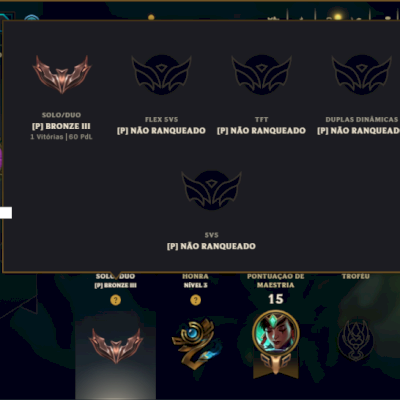 Bronze 3 com 35 Champs e 40 Skins