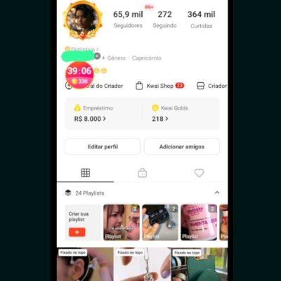 🔥 CONTA KWAI À VENDA 🔥  👥 65,9 mil seguidores ❤️ 364 mil curtidas