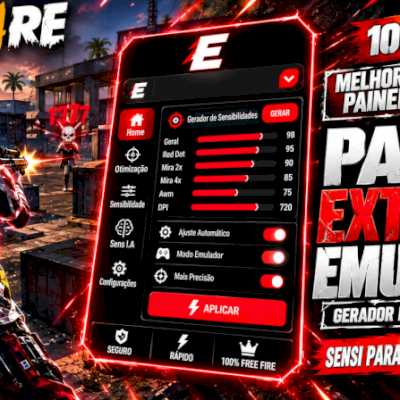🚀Novo Painel Extreme Emulador + Gerador De Sensibilidades